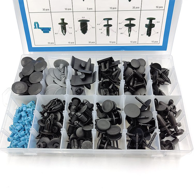 215Pcs Car Plastic Automotive Push Retainer Door Panel Trim Clips & Auto Body Fasteners Assortment Fender Rivet Bumper Kit Set