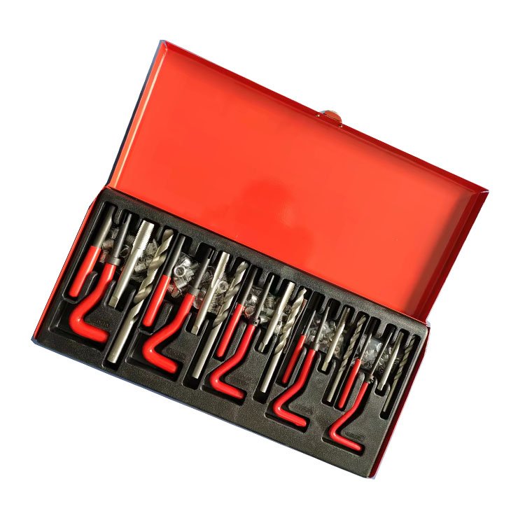 131-Pieces M5 M6 M8 M10 M12 Thread Master Repair HSS Drill Thread Repair Tool Set Kit for Repairing Internal Screw Holes