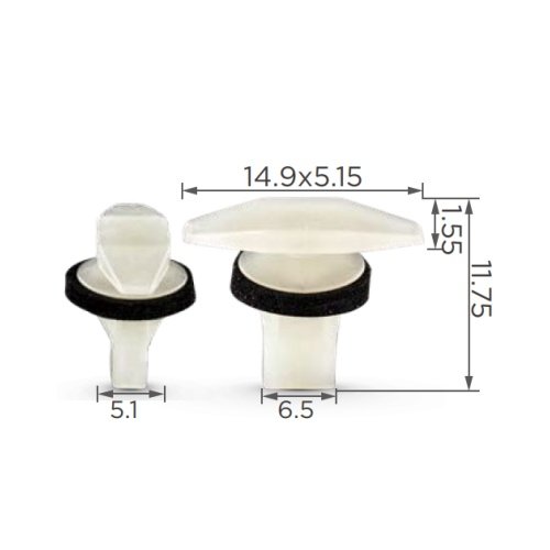 #KA Factory Direct Sales Car Repair Manufacture Automotive White Auto Fastener Clip Auto Fastener