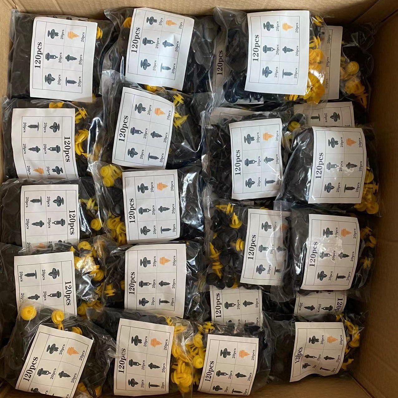 120 Pcs Auto Parts Cars Push Type Retainer Car Bumper Clips Plastic Clip Fasteners