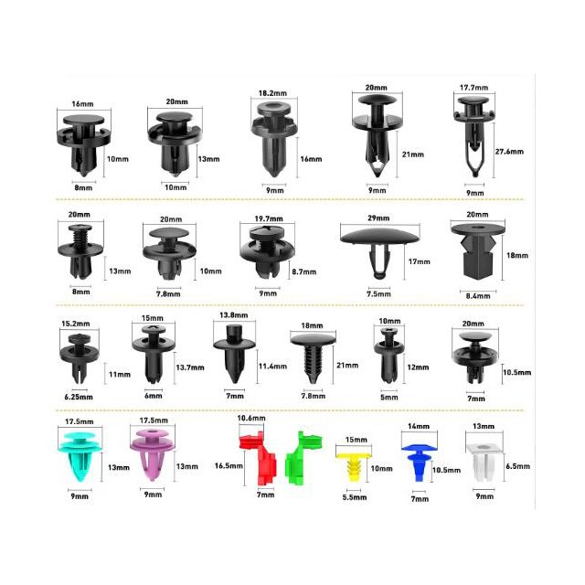 725pcs Common Auto Clips&fastener Car Repair Kit General Motors Buckle Plastic Buckle