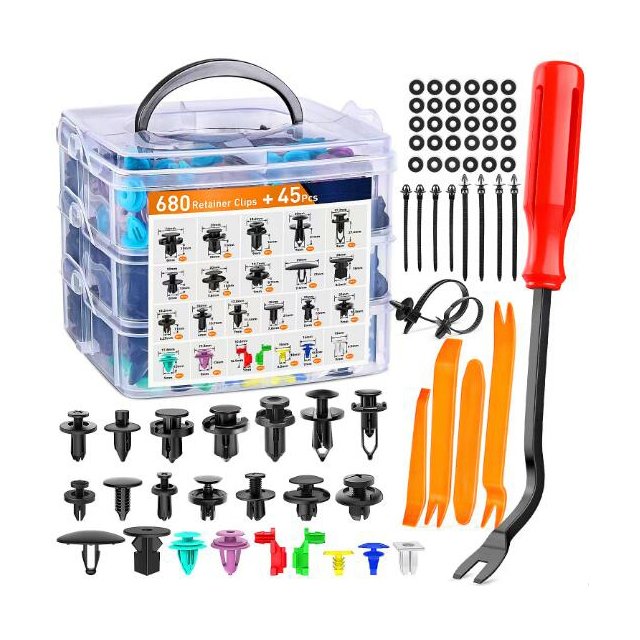 725pcs Common Auto Clips&fastener Car Repair Kit General Motors Buckle Plastic Buckle