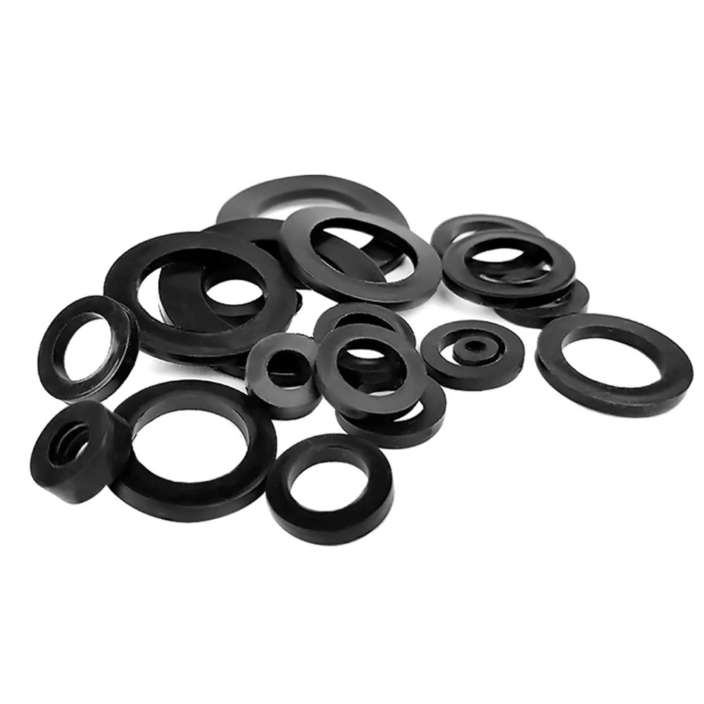 Rubber Flat Washer 60 Pack 5mm ID 11mm OD 1.6mm Thick Sealing Spacer Gasket Ring for Faucet Pipe Water Hose Fastener Bolt