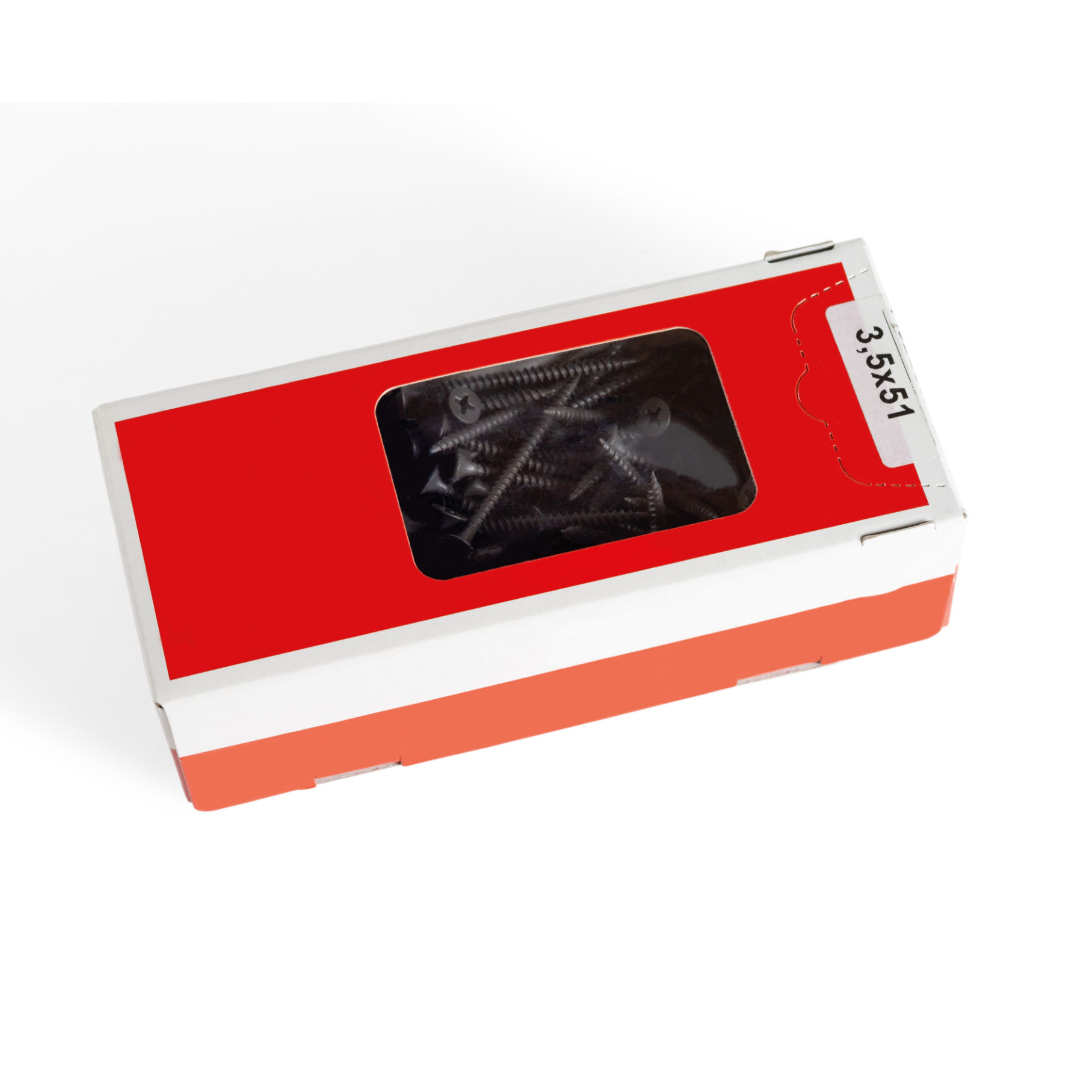 Custom Logo Printed Corrugated Screws Paper Boxes with PET Window