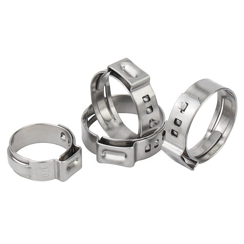 Single Ear Hose Clamp Pipe Clip Stainless Steel Cinch Clamp for PEX Tube Fitting Connections Zinc Finish Factory Outlet