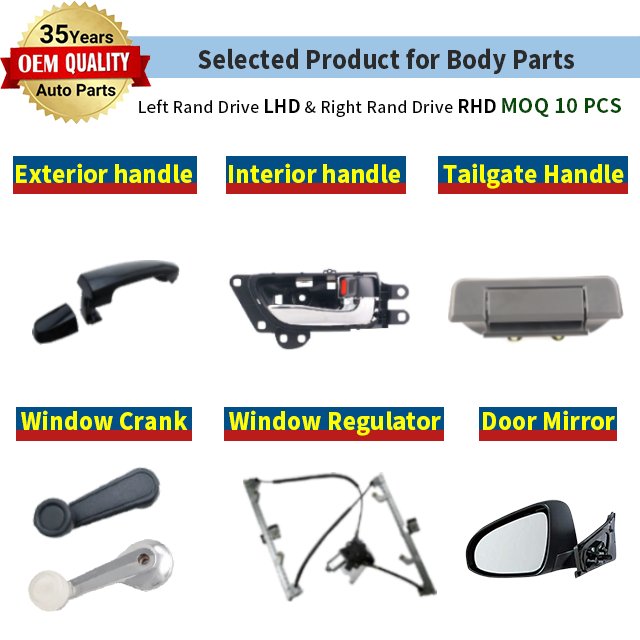 Jmen for Mercedes Benz S CLASS W126 W140 Exterior Door Handle Interior Outer Inner Tailgate Car Auto Part