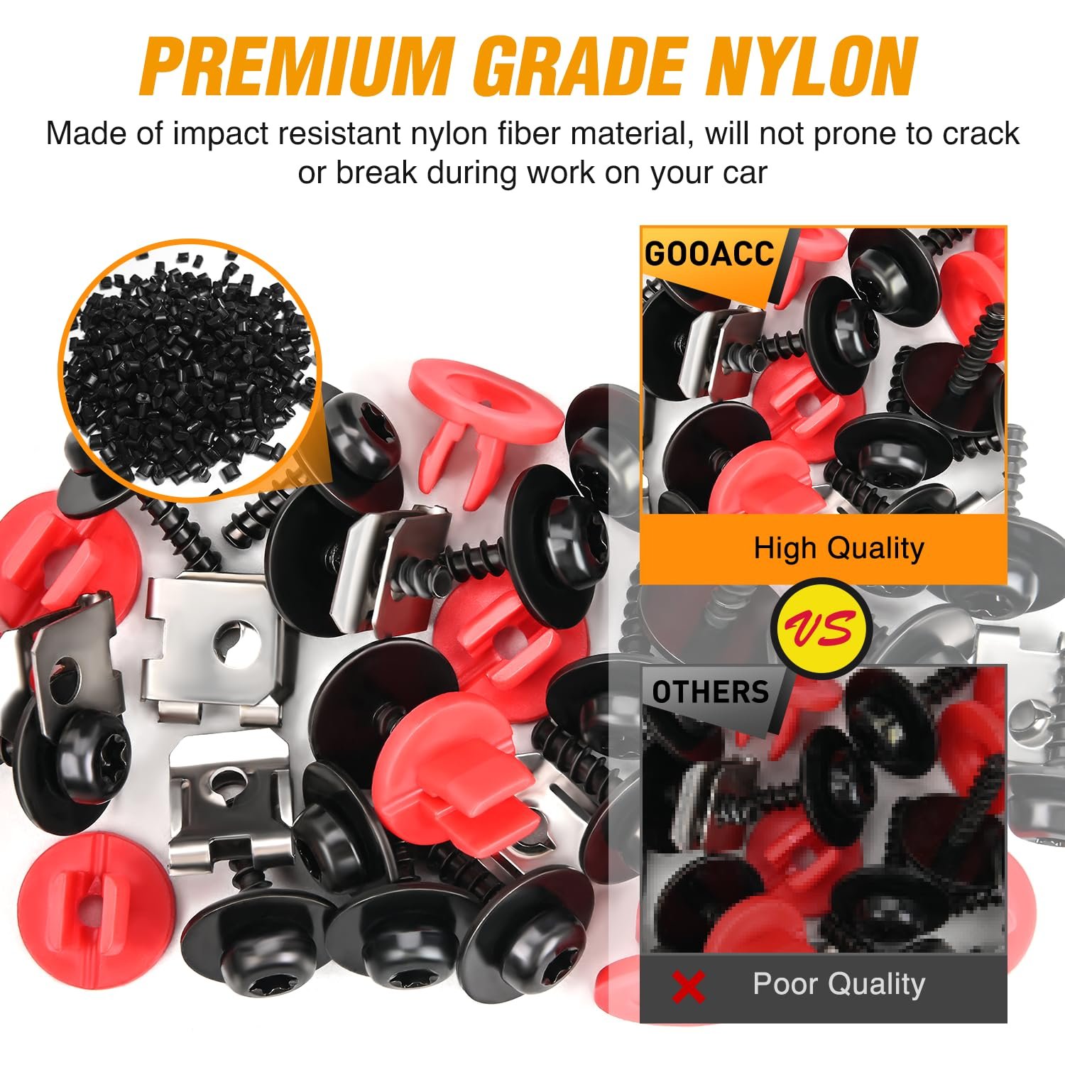 QEEPEI combination bumper clips fasteners different sizes Automotiver U Nut and Screw Clip Replacement car fastening clips parts