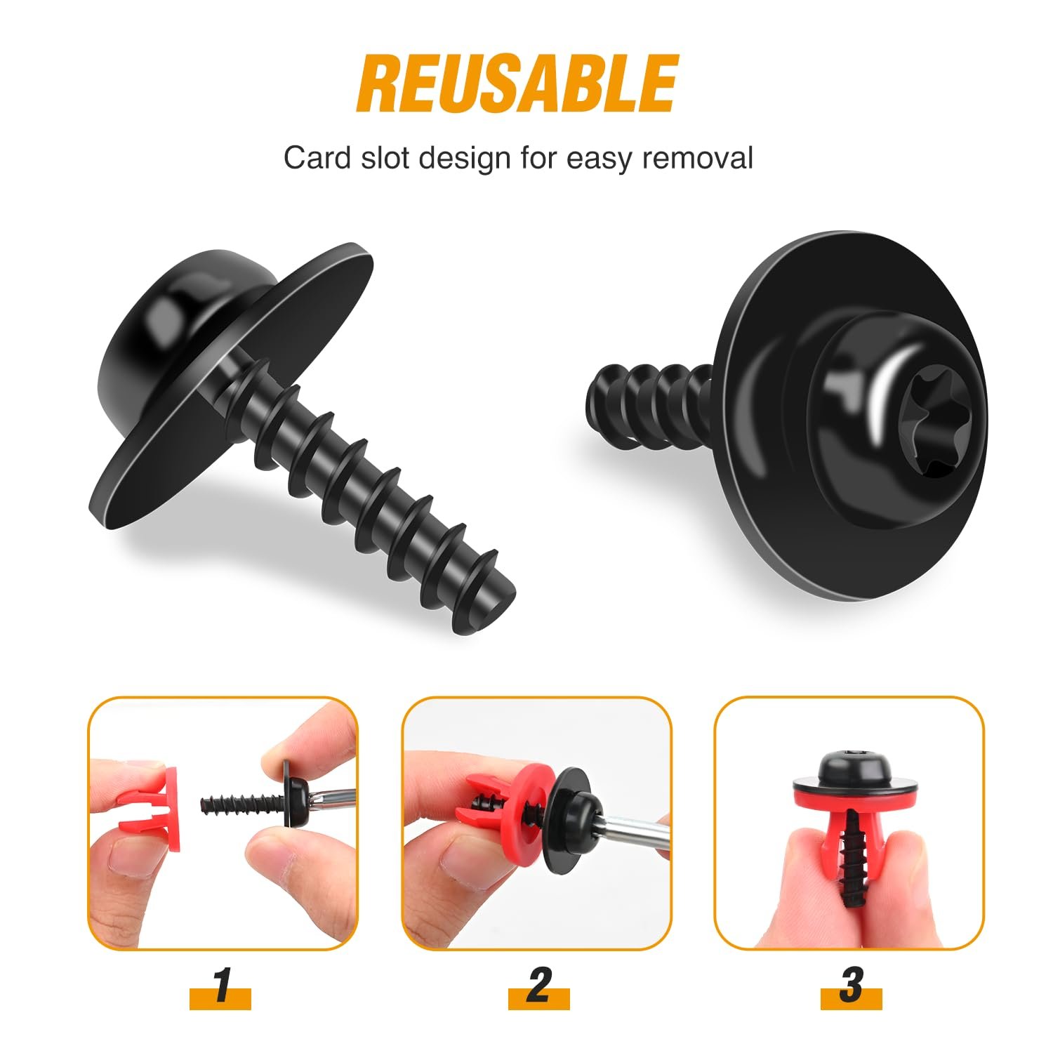 QEEPEI combination bumper clips fasteners different sizes Automotiver U Nut and Screw Clip Replacement car fastening clips parts