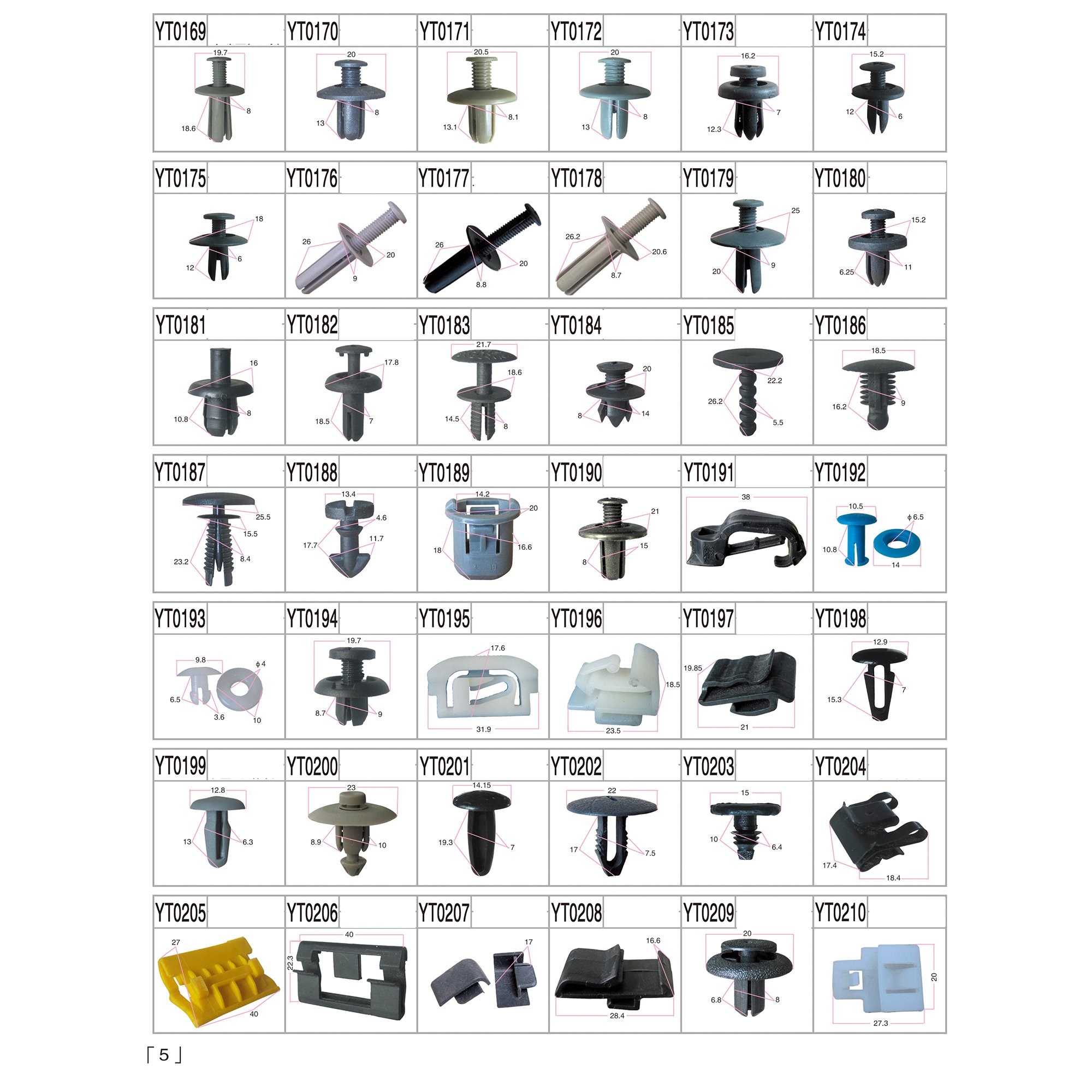 Car Body Rivet Push Type Retainers Push Pin Clip Rivet Trim Bumper Fixed Clamp Auto Plastic Rivet