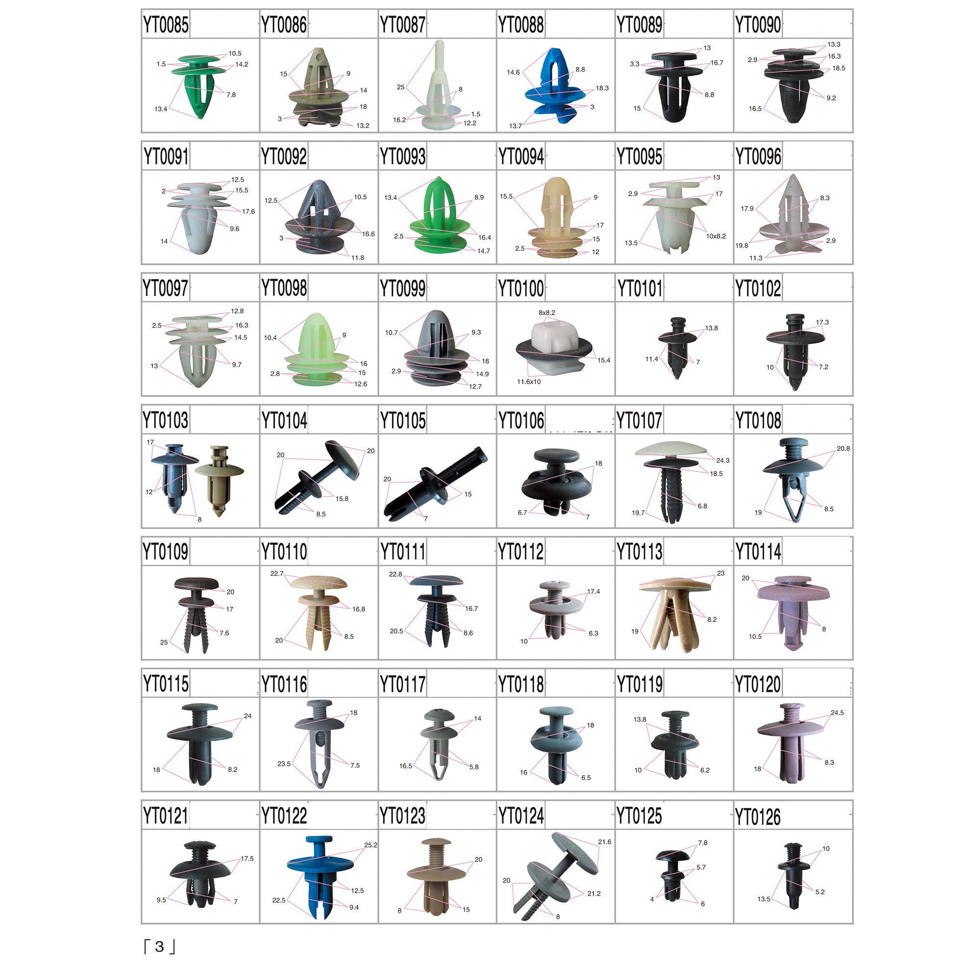 Car Body Rivet Push Type Retainers Push Pin Clip Rivet Trim Bumper Fixed Clamp Auto Plastic Rivet