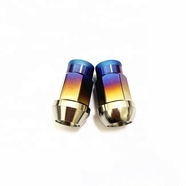 M14*1.5 Ball Seat Open Ended Spherical Wheel Gr5 Titanium Lug Nuts for Porsche 911