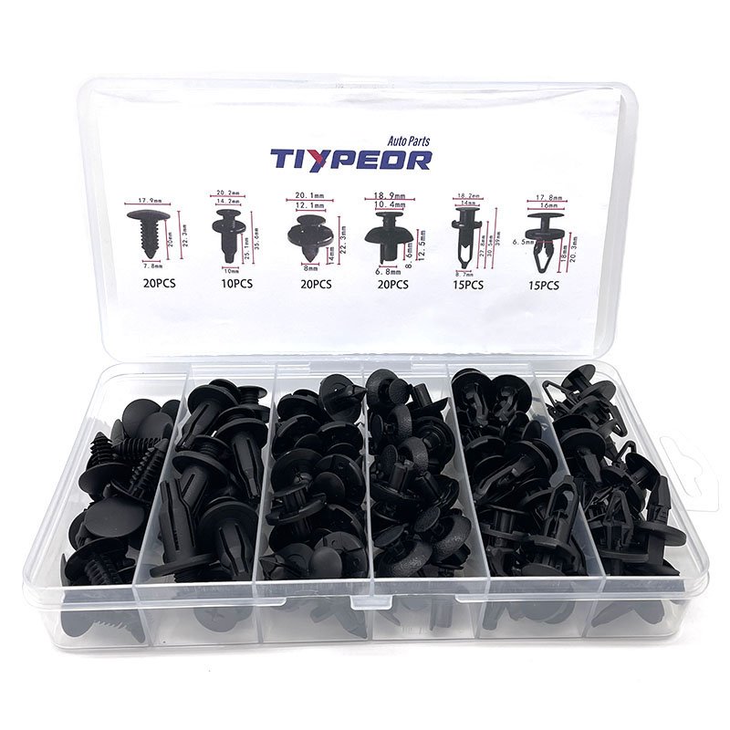 100PCS Mixed Plastic Clips Auto Fastener Clip Automotive Trim Push Retainer Bumper Rivet Clips Kit