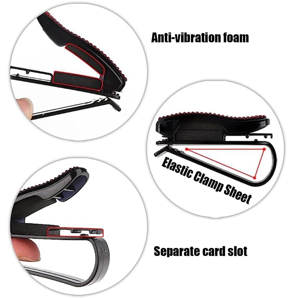 Customizable LOGO multi-functional car diamond-set glasses clip Car visor bill file Sunglasses storage clip Auto parts