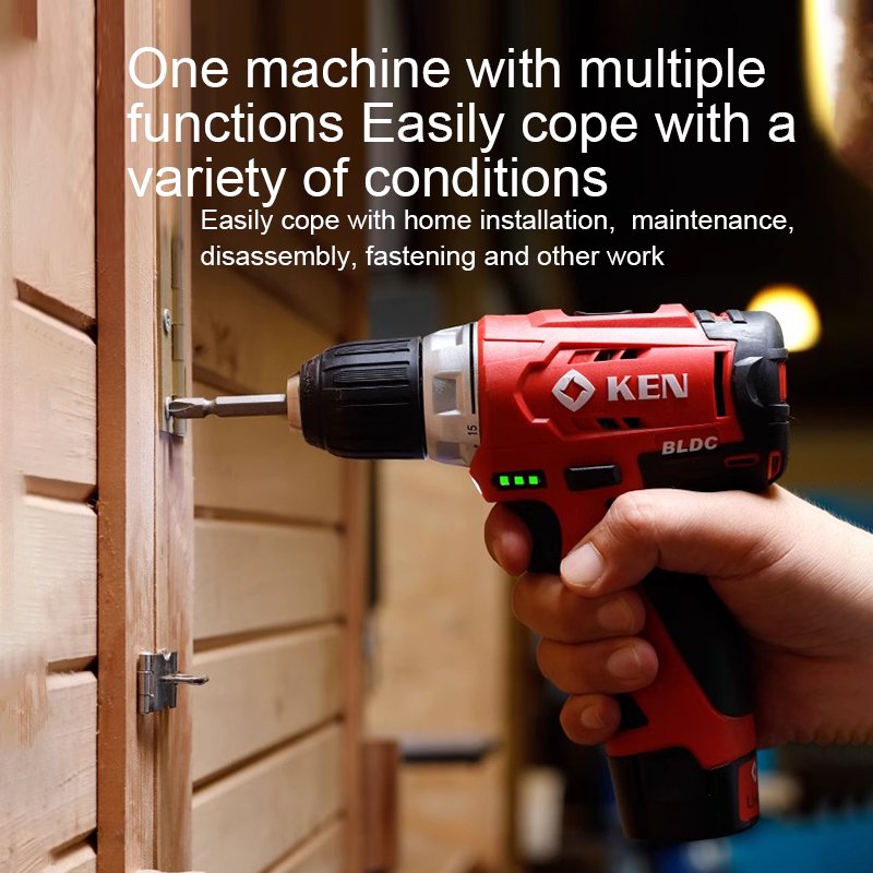 BL7212-20C Ken Lithium Electric Drill Machine Drill Brushless Handheld Charging12V Multi-function Cordless Screwdriver