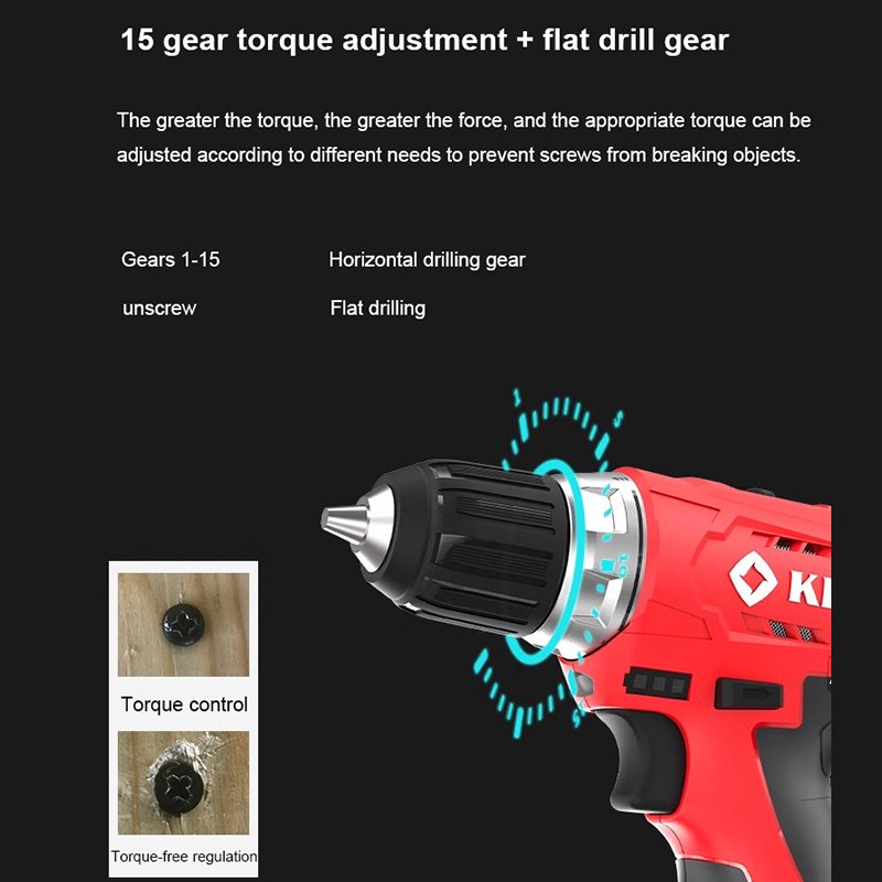 BL7212-20C Ken Lithium Electric Drill Machine Drill Brushless Handheld Charging12V Multi-function Cordless Screwdriver