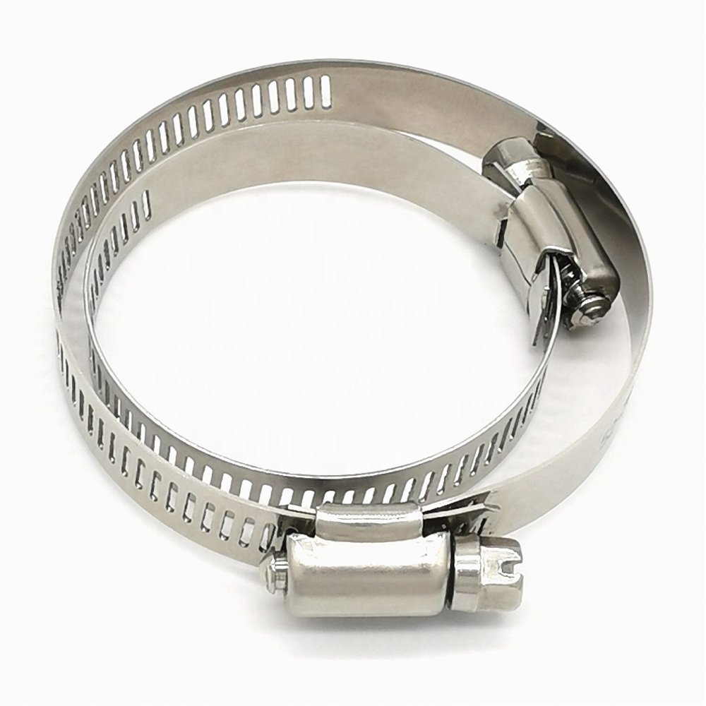 Stainless Steel Adjustable Clamps Clips Customized Auto Perforated American Type Clamp Worm Gear Drive Hose Clamps