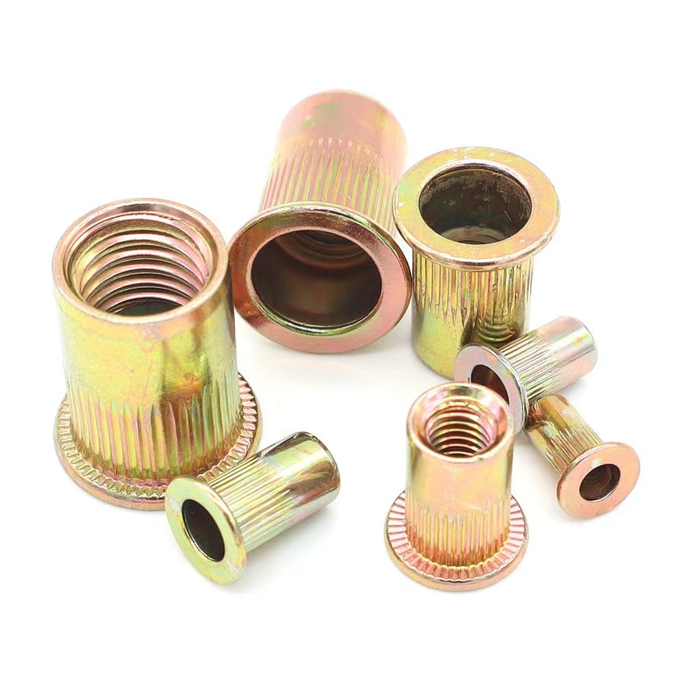 M3 Customized Flat Head Vertical Zinc Plated Galvanized Stainless Steel Carbon Steel Hex Self Clinching Rivet Nut for Mounting