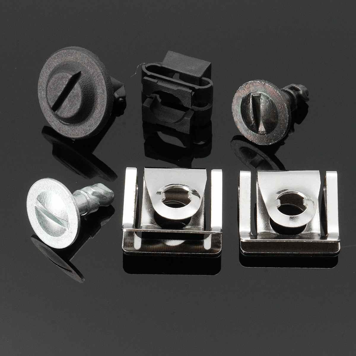 60Pcs Car Engine Protection Pan Hardware Kit Pin Clip Nut for Audi A4 S4 /VW Passat Pin Clip Nut4A0805121A 8D0805121 8D0805960 a