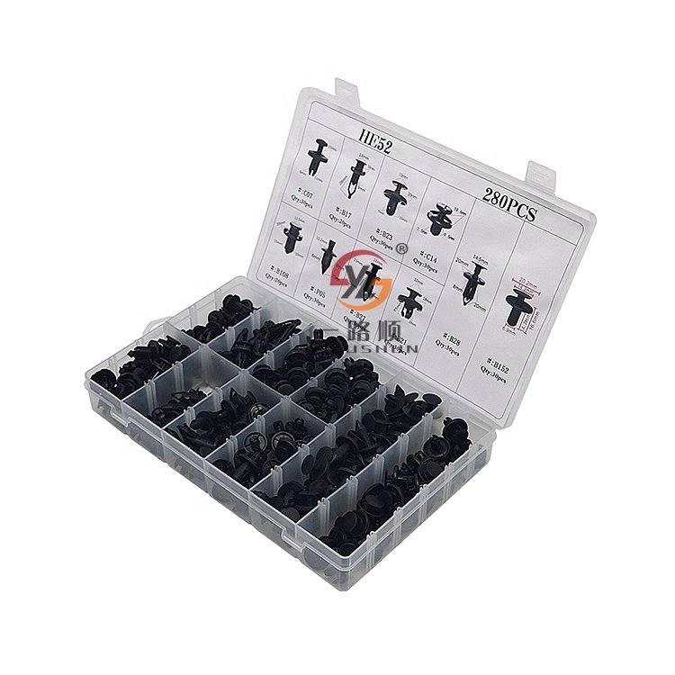 HE52 280pcs 10kinds Car Plastic Automotive Push Retainer Door Panel Trim Clips Kit & Auto Body Fasteners