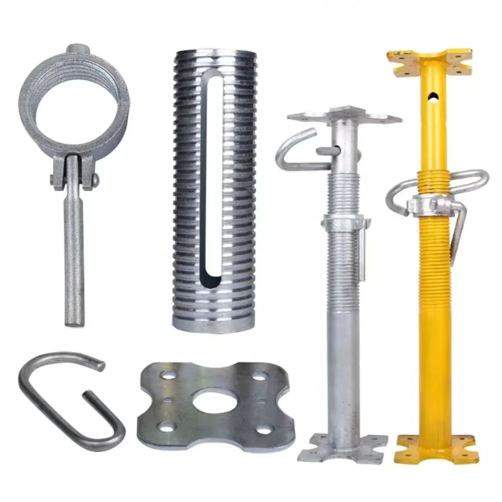 Scaffolding accessories steel prop sleeve with prop nut galvanized or plain 200 210 220