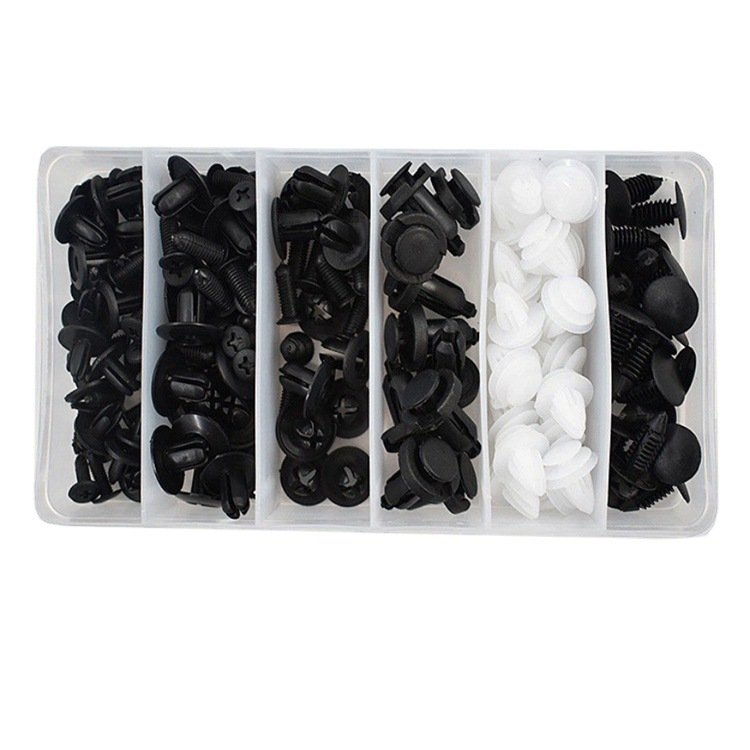 100Pcs Bumper Car Clips Plastic Rivets Fasteners Push Retainer Kit with Sizes Auto Push Pin Rivets Set with Fastener Remover