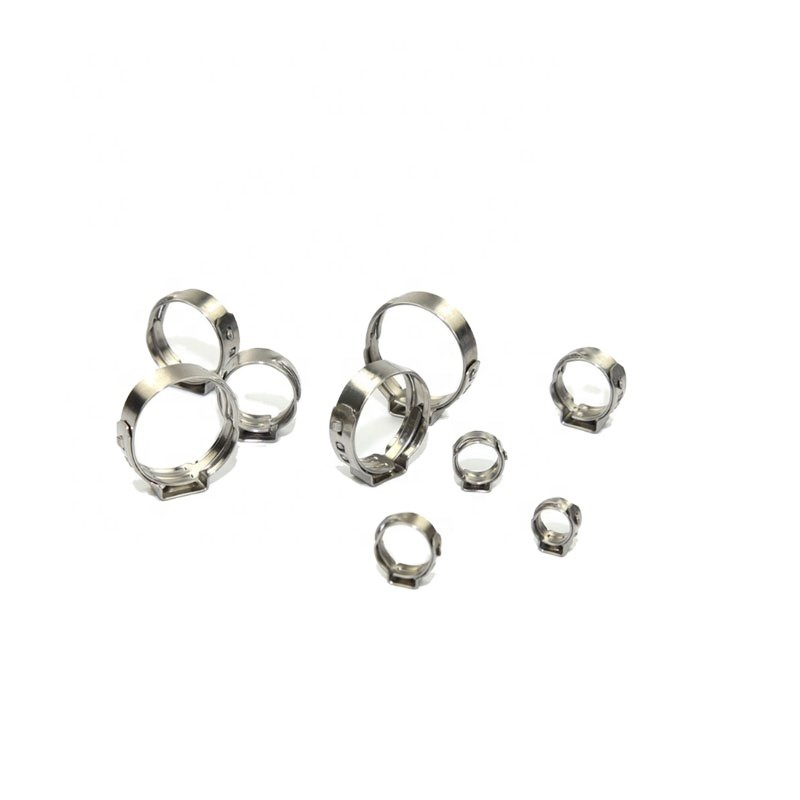 Wholesale High Quality Stainless Steel Auto Parts Pex Pipe One Ear Pinch Clamp Thin Thickness Clip Single Ear Hose Clamps