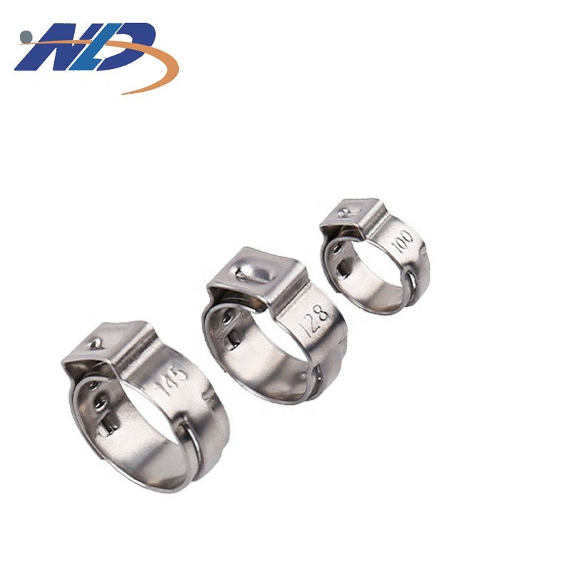 Wholesale High Quality Stainless Steel Auto Parts Pex Pipe One Ear Pinch Clamp Thin Thickness Clip Single Ear Hose Clamps