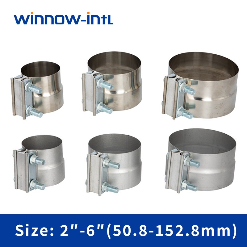 Stainless Steel Universal Exhaust Lap Joint Band Clamp for Muffler Downpipe Catback Pipe Connector