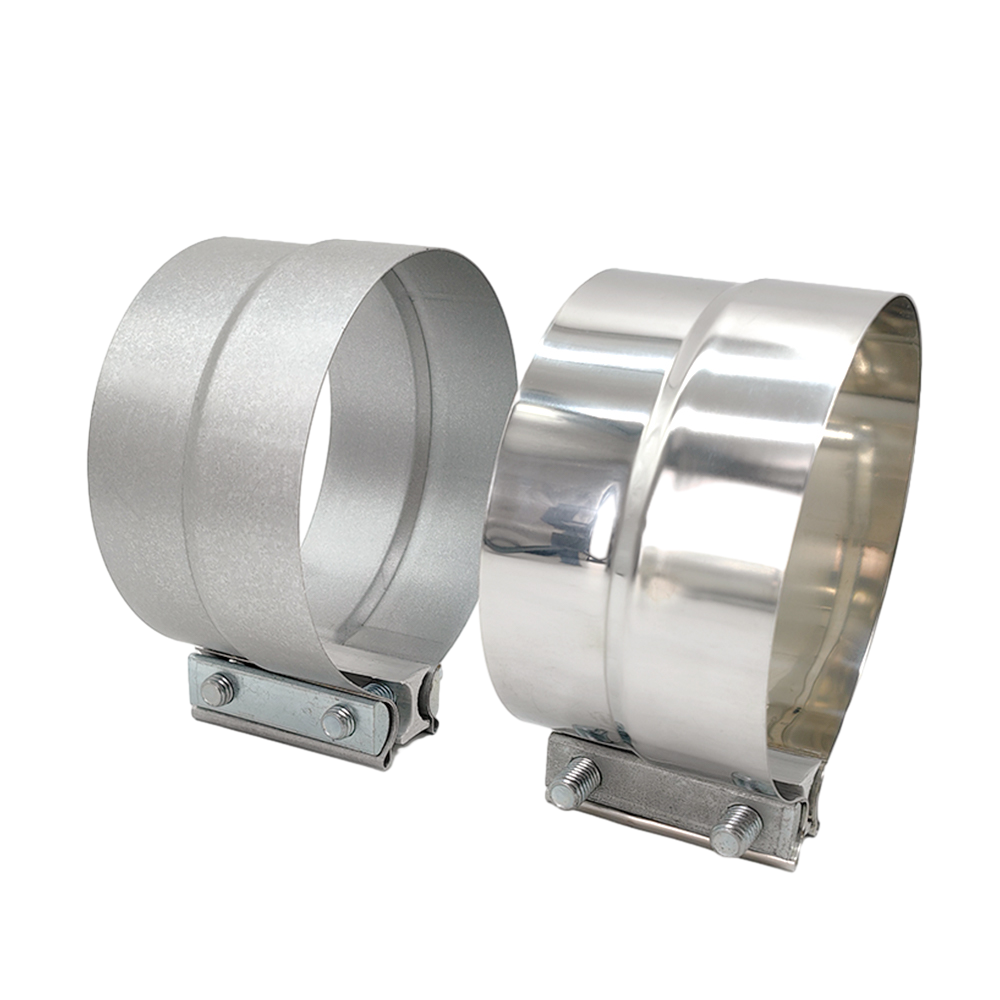 Stainless Steel Universal Exhaust Lap Joint Band Clamp for Muffler Downpipe Catback Pipe Connector