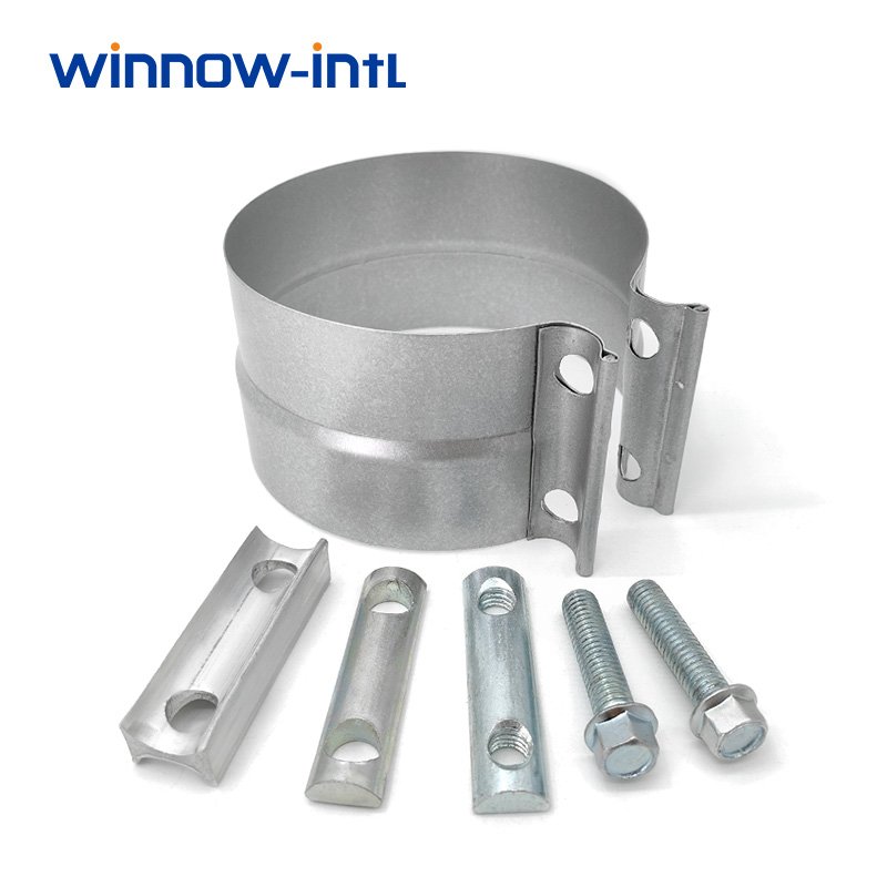 Stainless Steel Universal Exhaust Lap Joint Band Clamp for Muffler Downpipe Catback Pipe Connector
