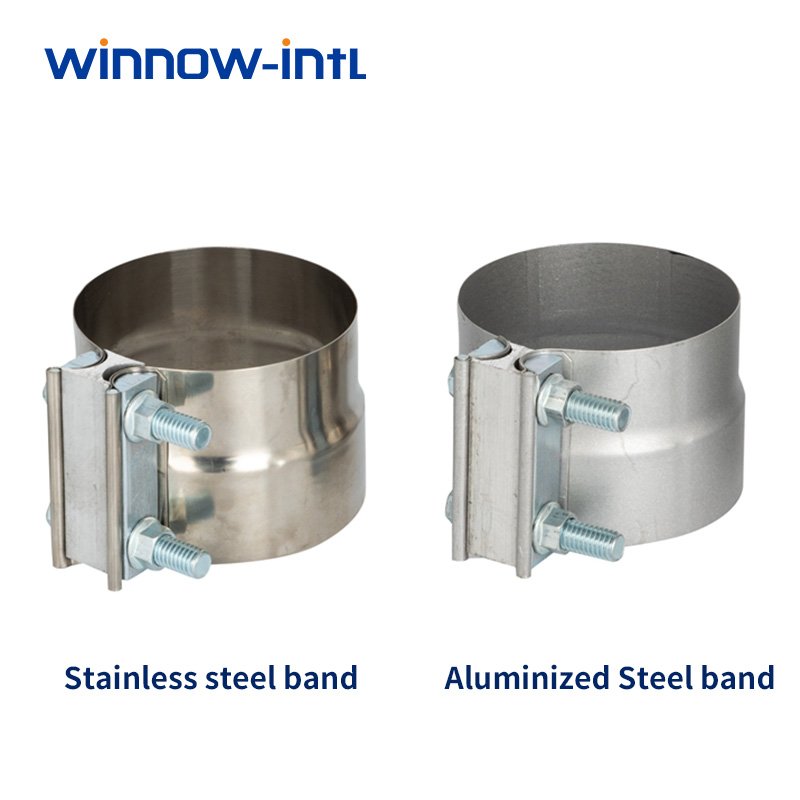 Stainless Steel Universal Exhaust Lap Joint Band Clamp for Muffler Downpipe Catback Pipe Connector