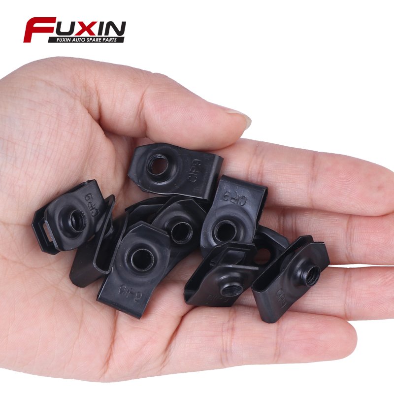 metal U type fender liner lining guard plate nut retainer car engine panel fixed clamp fastener clips self tapping screw base