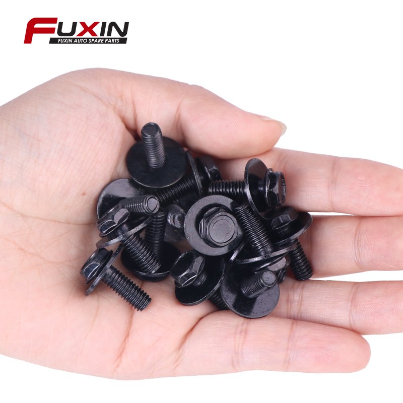 metal U type fender liner lining guard plate nut retainer car engine panel fixed clamp fastener clips self tapping screw base