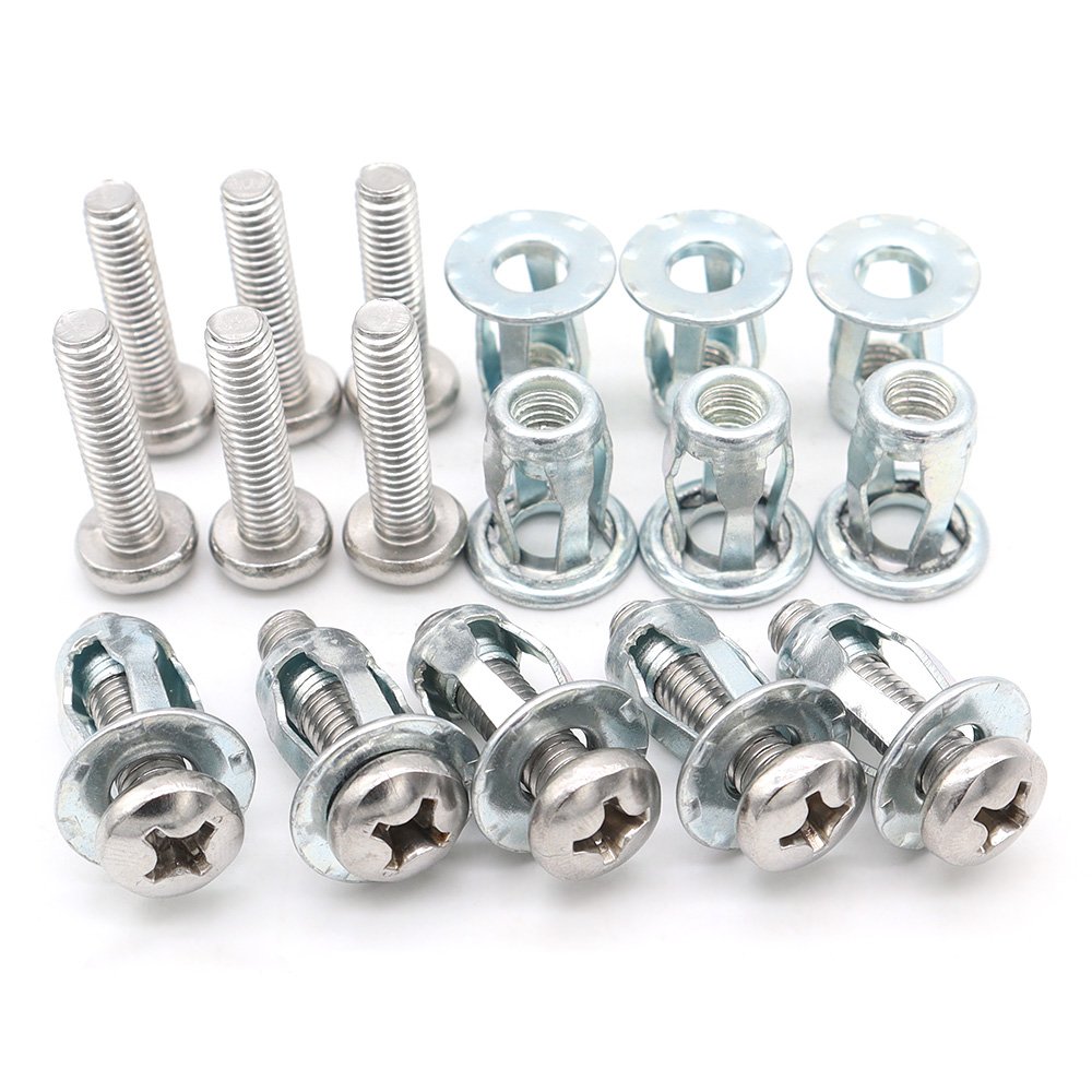 Jack Nut M6*25mm 1/4inch UNC Carbon Steel Rivet Nuts and SS Screws Large Flange Short Auto Car License Plate Nut M4 M5 M8