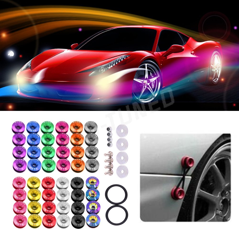 Quick Release Fasteners Gasket For Front Or Rear Bumpers JDM Truck Fender Hatch Lids Kits With Rubber Ring