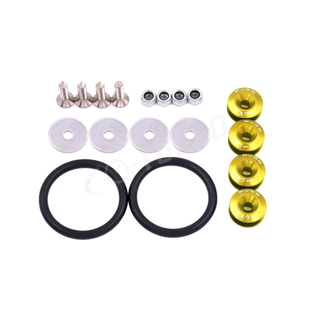 Quick Release Fasteners Gasket For Front Or Rear Bumpers JDM Truck Fender Hatch Lids Kits With Rubber Ring