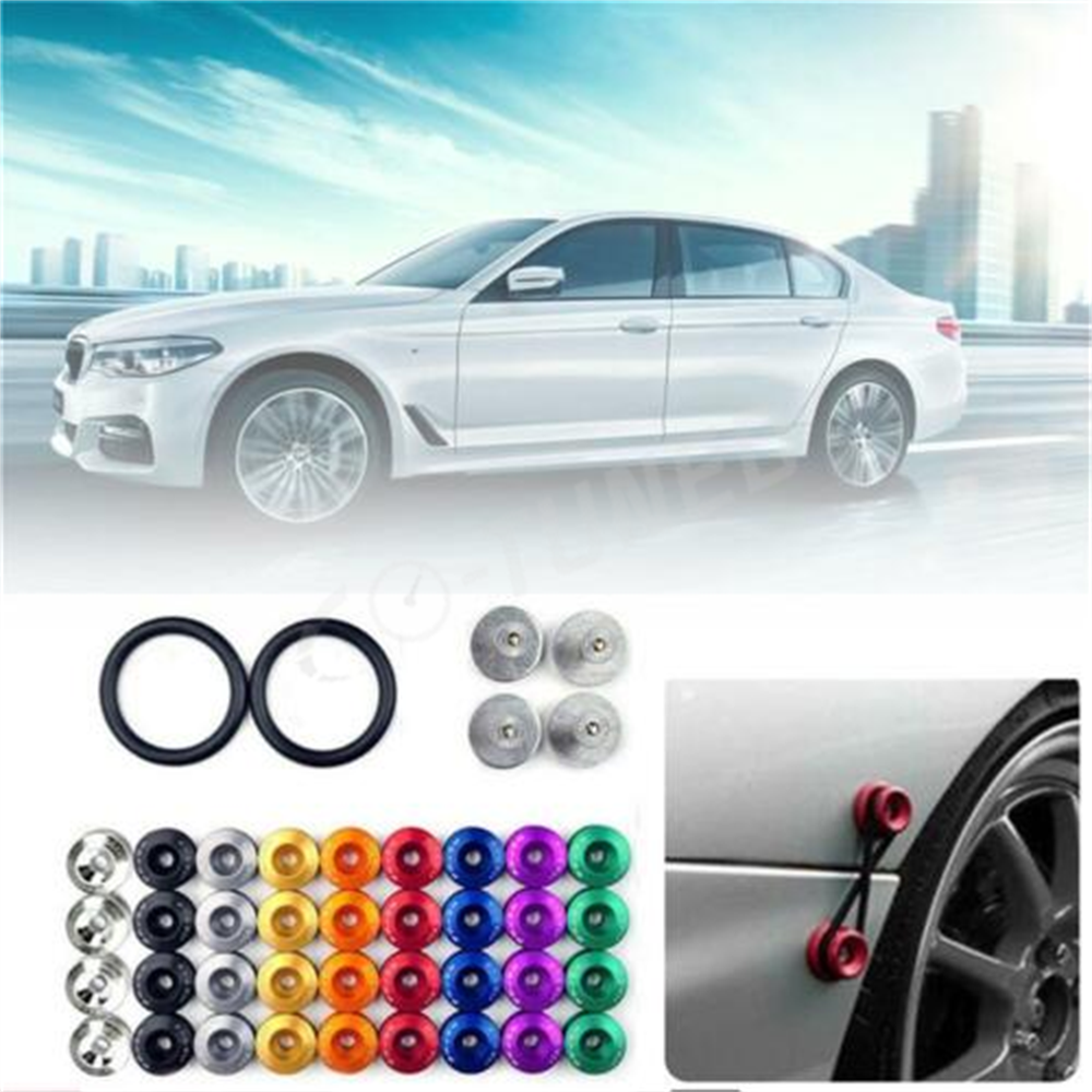 Quick Release Fasteners Gasket For Front Or Rear Bumpers JDM Truck Fender Hatch Lids Kits With Rubber Ring