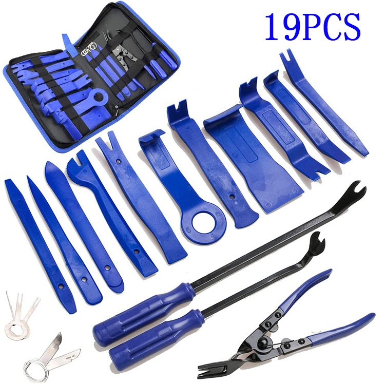 19PCS Trimming Removal Tool Bumper Fixing Clamp Set Fastener Removal Tool Removal Clamp Kit