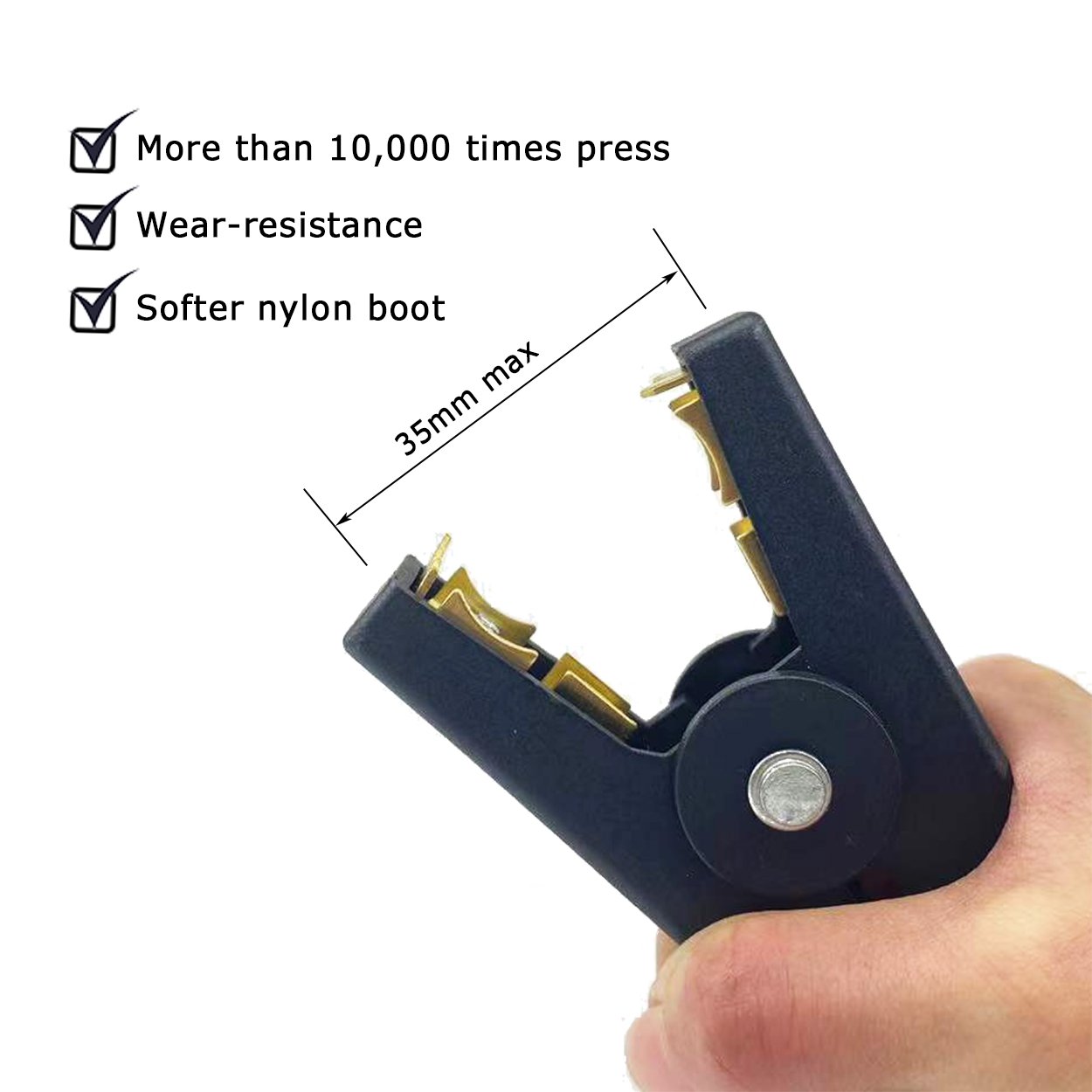 200A Electrical crocodile alligator Battery Insulated Clamp Plastic Handle test alligator Clip for Car Rechargeable-Red&Black
