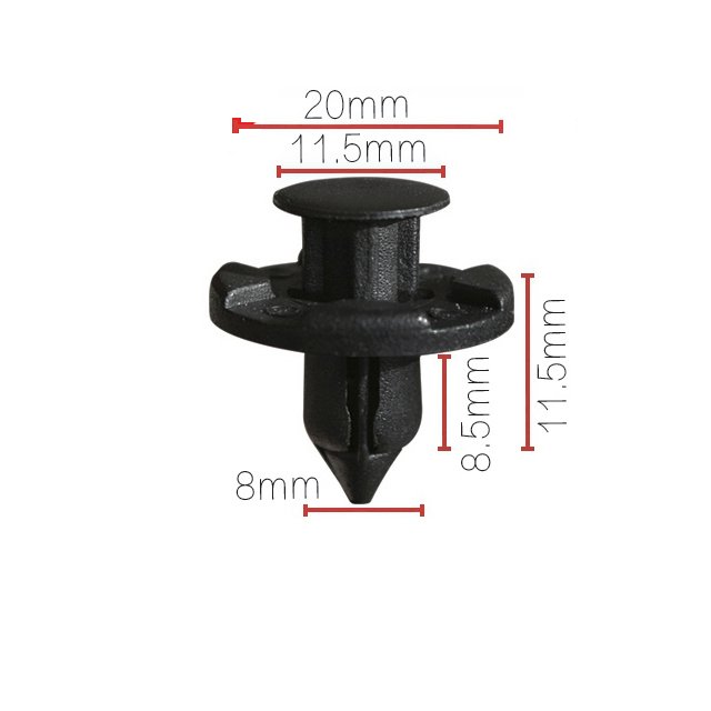 100pcs Per Pack 01553-09321 Door Automotive Fasteners 8Mm Hole Auto Plastic Bumper Clips For Car Pins