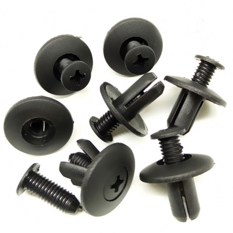 100pcs Auto Fastener Clip Kit Mixed Car Body Push Retainer Pin Rivet Bumper Door Trim Panel Retainer Fastener Made Plastic Nylon