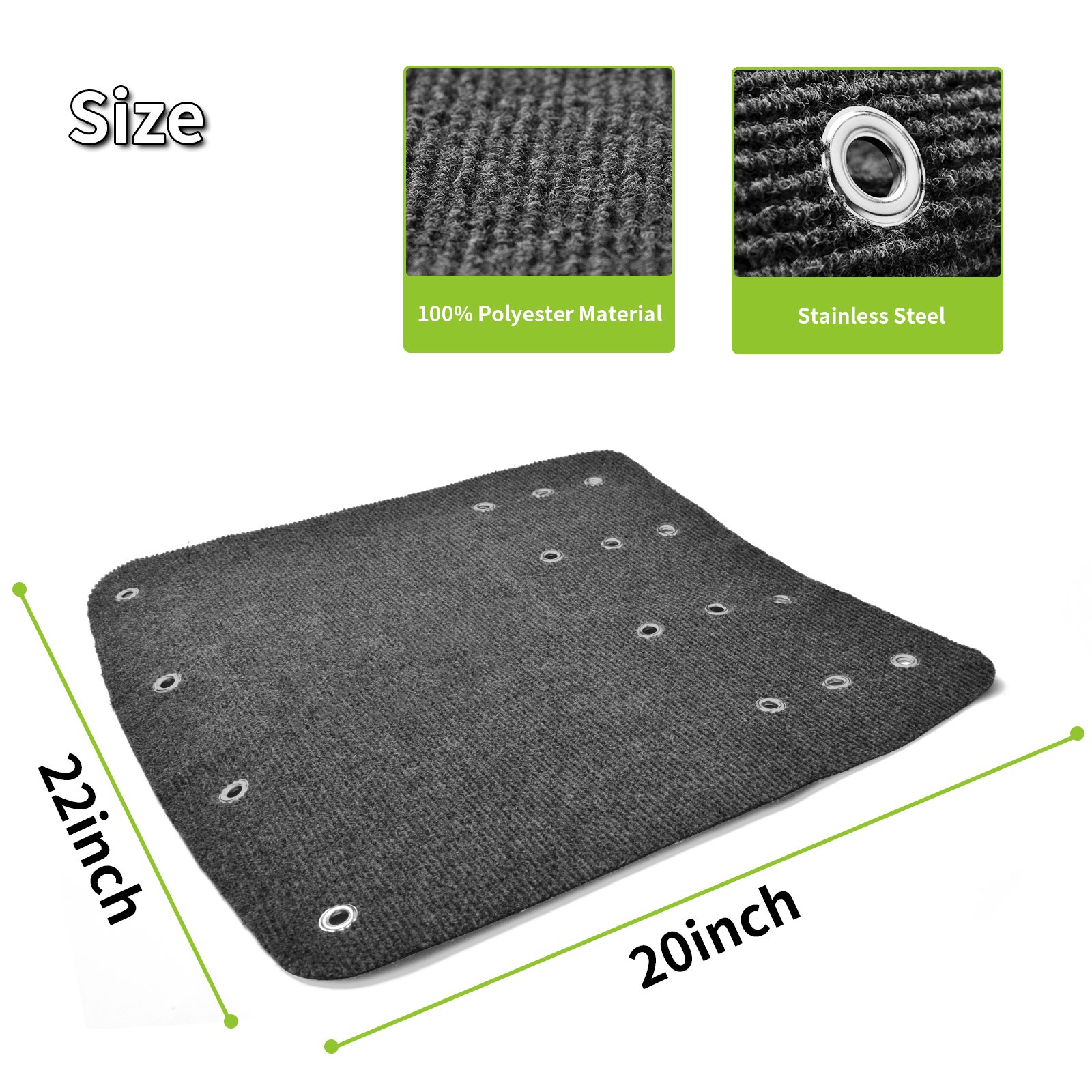 RV Step Covers 22 Inch RV Step Rugs Wrap Around Camper Stair Rugs for Radius Steps, 3 Packs