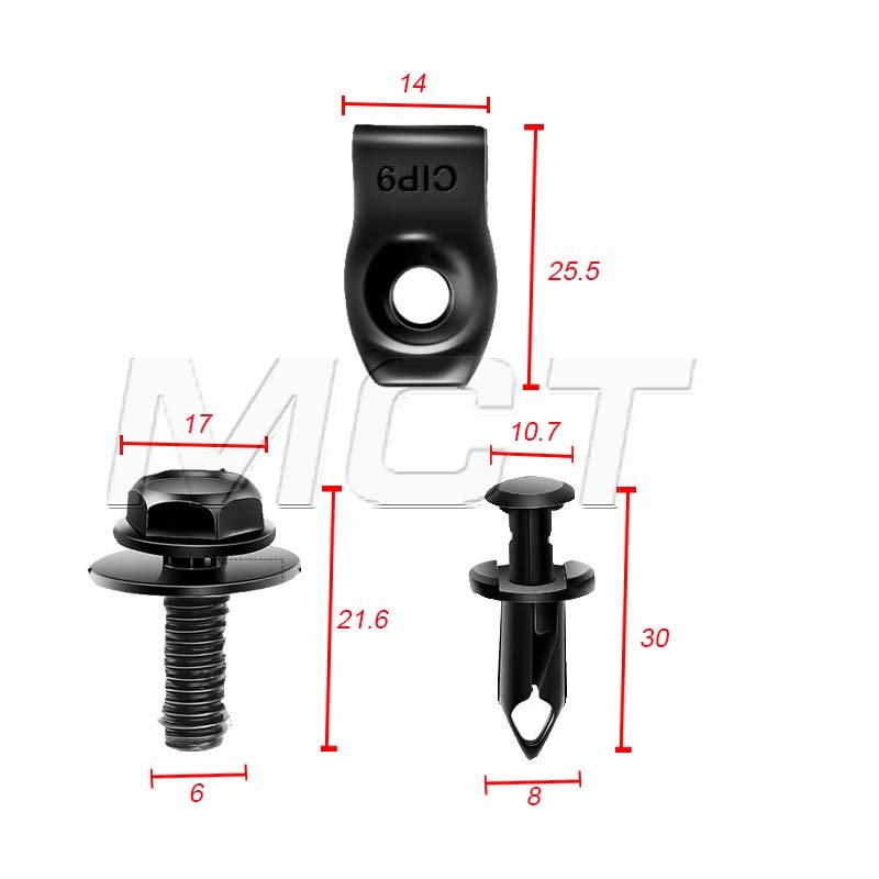 GRC-70 Auto Car Plastic Fastener Front Fender Bumper Cover Clip Kit 75397-35010 75495-35010 Fit For Toyota Lexus
