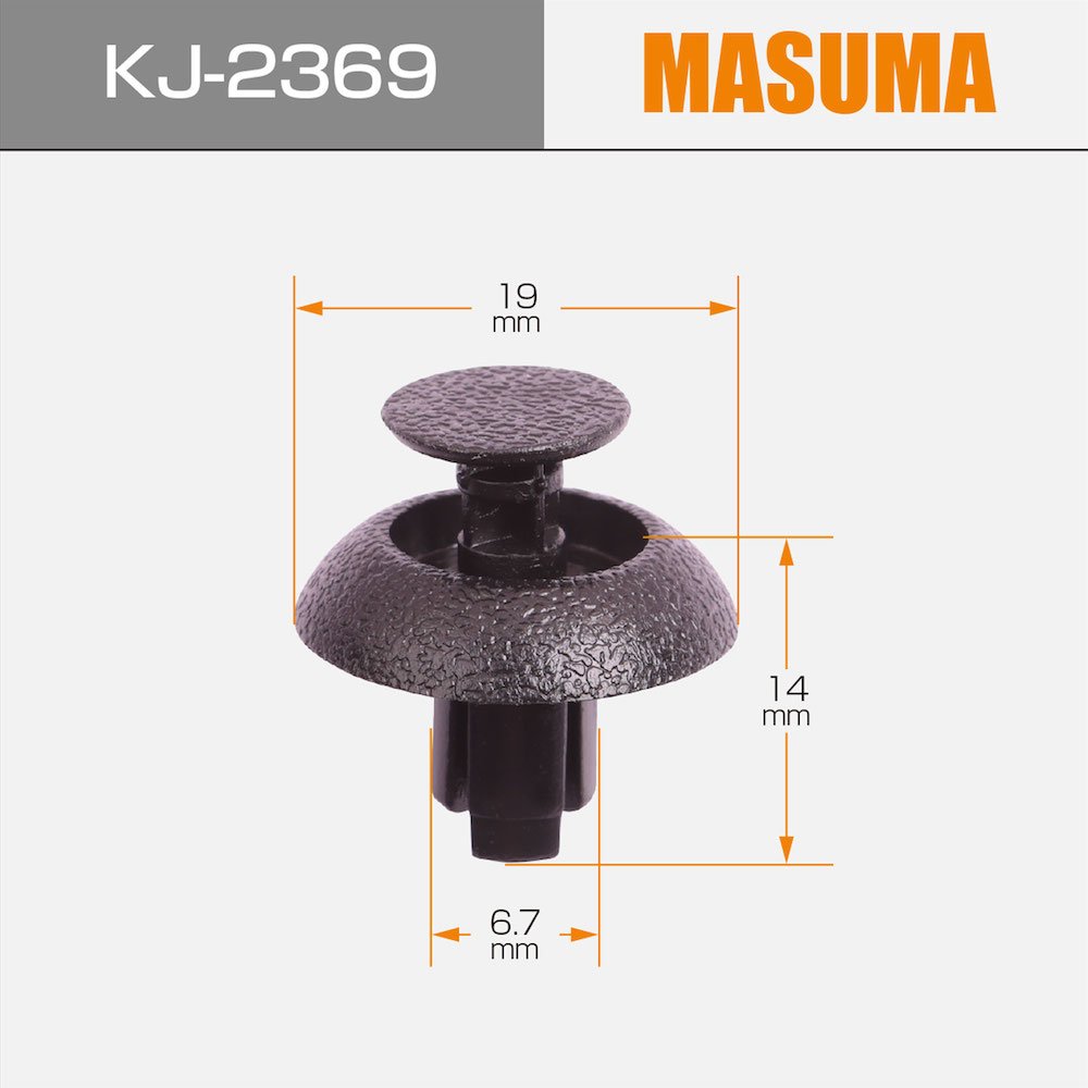 Kj-2369 MASUMA 3.9mm Auto Fasteners And Clips For 90467-07211