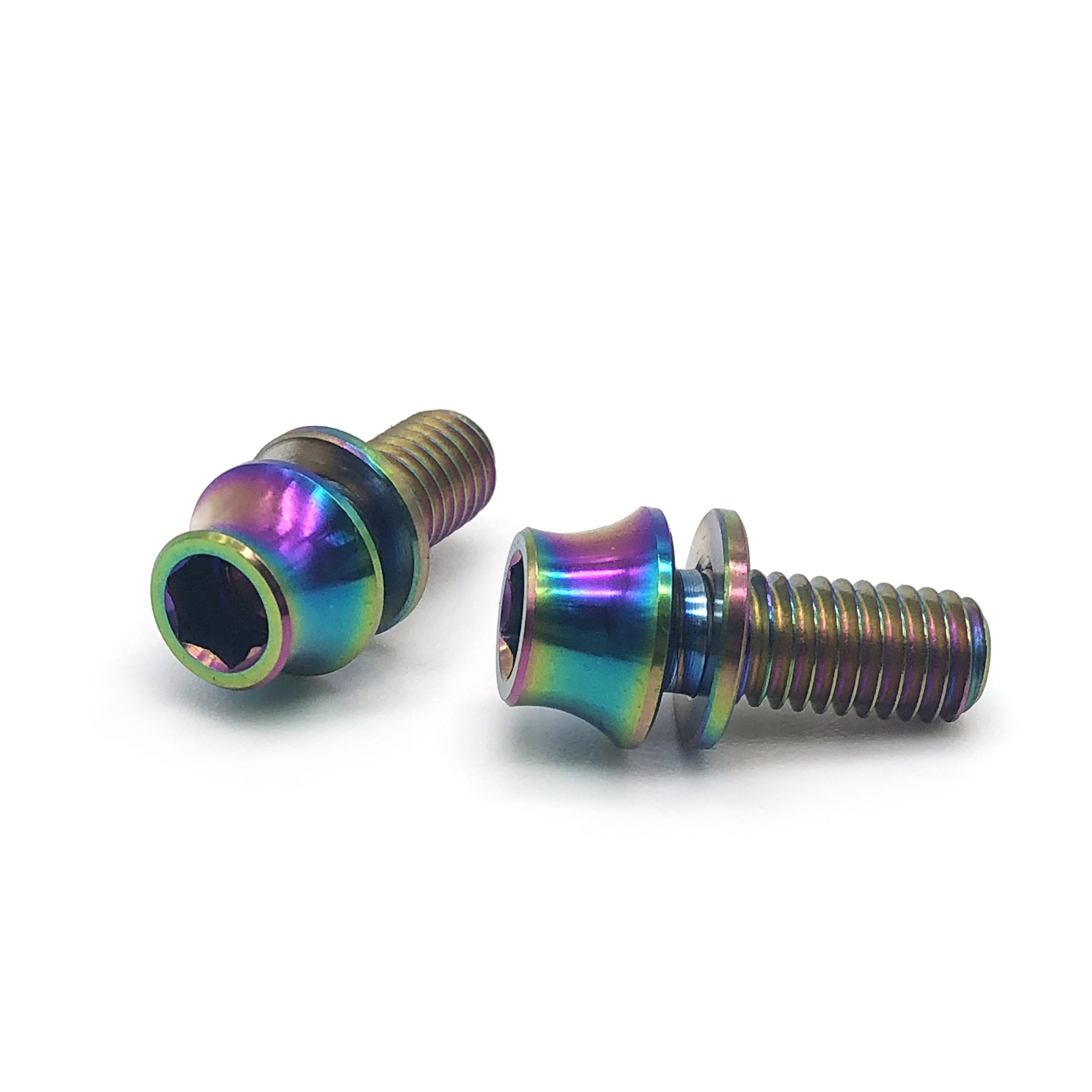 Customization M5/M6 5/16 Titanium Alloy Screws Button Taper Head Bolt with Washer for Bike