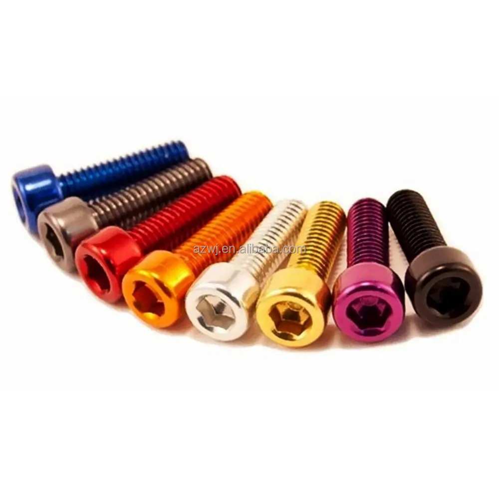 Fasteners M8 M10 M12 Gr2 Gr5 Baut Titanium Bolts M8 Titanium Bolt And Nut Alloy Hex Cap Polishing Bolts For Motorbike