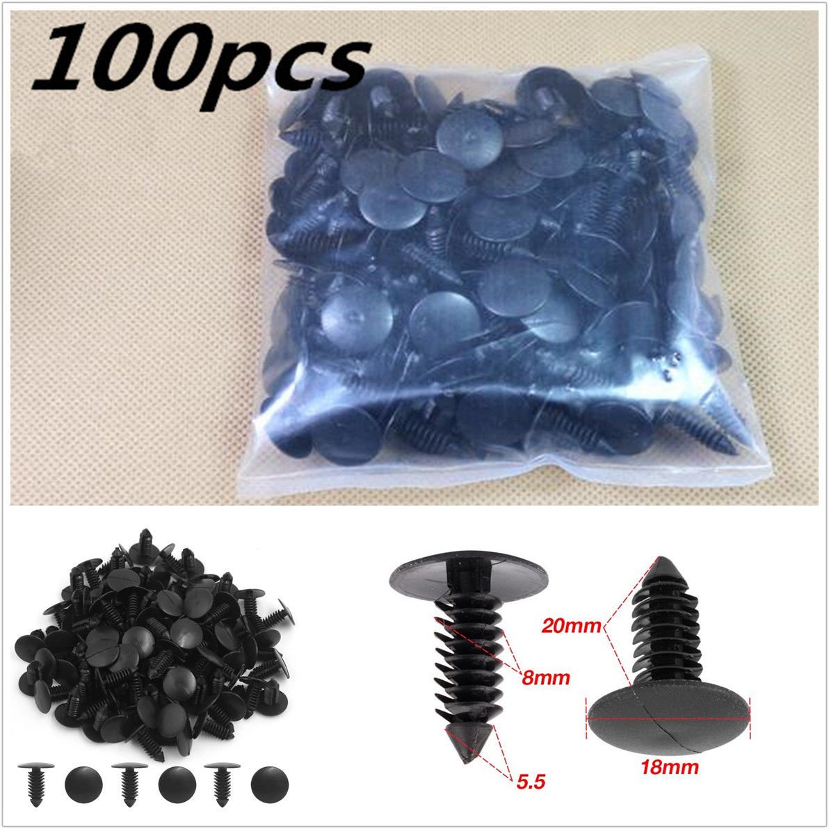 auto plastic retainer clips nylon POM car rivet clips fasteners for car clips