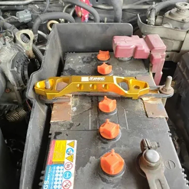 D1 Spec JDM Racing Small Big Aluminum Alloy Auto Battery Fasten Bracket Holder Car Battery Tie Down Brace for Honda Civic
