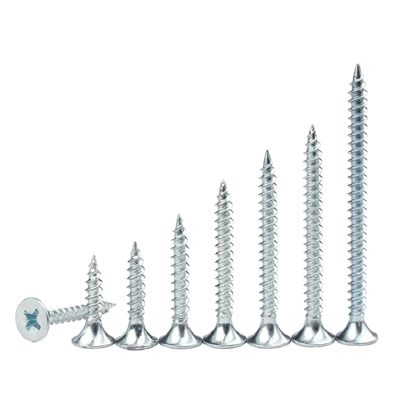 Free Sample Countersunk Drywall Screw 304 Stainless Steel Brass Carbon Steel Iron Copper C1022-Inch Metric Measurement System