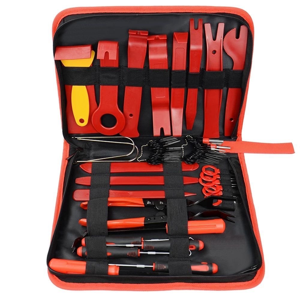 38pcs Wrench Car Door Fastener Panel Disassembly Pry Clip Removal Pliers Auto Interior Decoration Maintenance Tool Kit